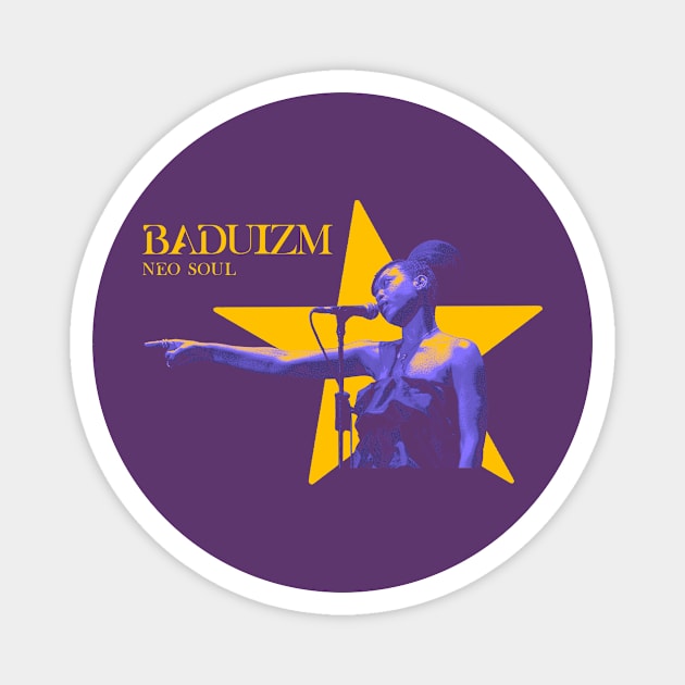 Baduizm Star Neon Purple Magnet by Oges Rawon